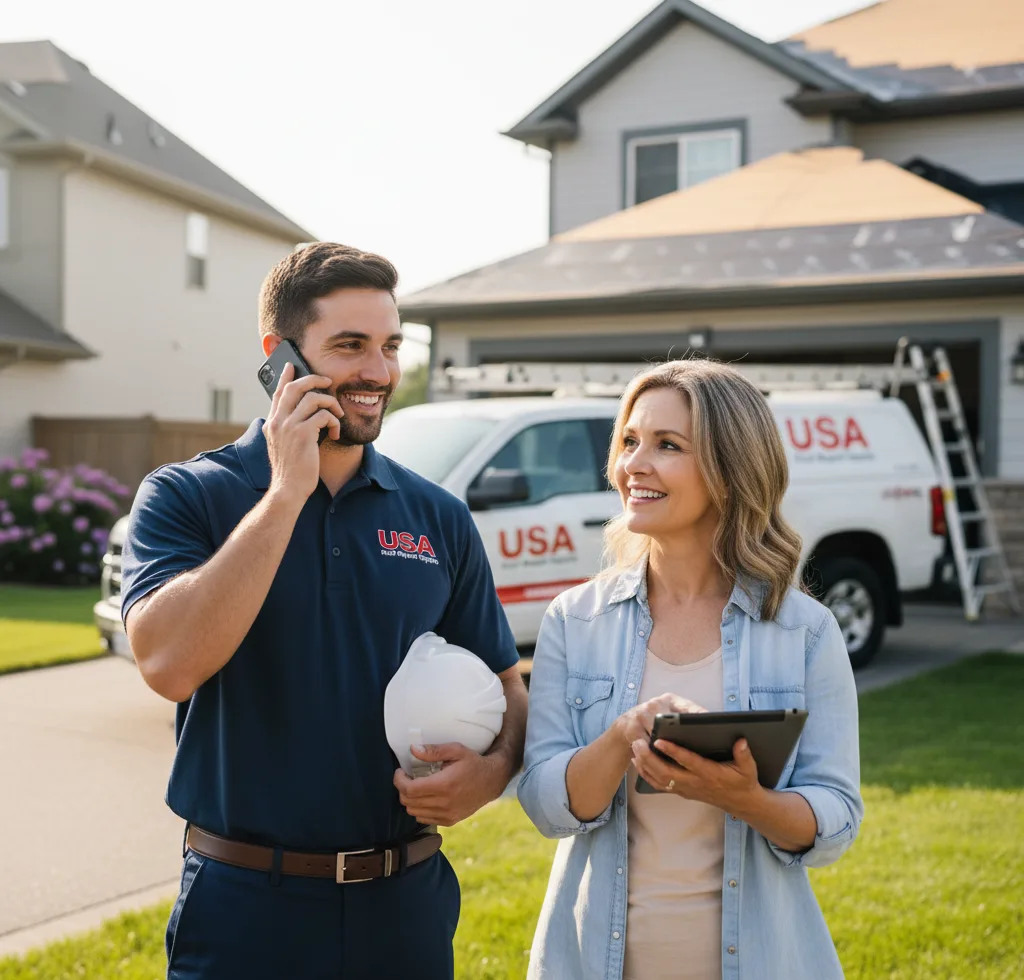 USA Roof Repair Experts customer support in Wilmot